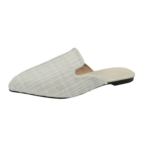 WILLBEST Women Shoes Casual Ladies Fashion Solid Color Cloth Top Pointed Flat Bottom Casual Half Slipper Single Shoes
WILLBEST Women Shoes Casual Ladies Fashion Solid Color Cloth Top Pointed Flat Bottom Casual Half Slipper Single Shoes