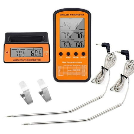 Wireless Remote BBQ Thermometer Home Dual Probe Digital Cooking Meat Food Oven Grilling Smoker Thermometer
Wireless Remote BBQ Thermometer Home Dual Probe Digital Cooking Meat Food Oven Grilling Smoker Thermometer