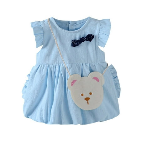 GWAABD Girls Party Dress Blue Cotton Blend Toddler Baby Girls Ruffles Princess Dresses Sundress +Bag Bow clothes 10
GWAABD Girls Party Dress Blue Cotton Blend Toddler Baby Girls Ruffles Princess Dresses Sundress +Bag Bow clothes 10