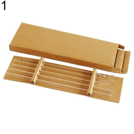 LIHUA 5Pcs Transparent Glass Straight Bend Straws Cleaning Brush for Beverage Drinks
LIHUA 5Pcs Transparent Glass Straight Bend Straws Cleaning Brush for Beverage Drinks