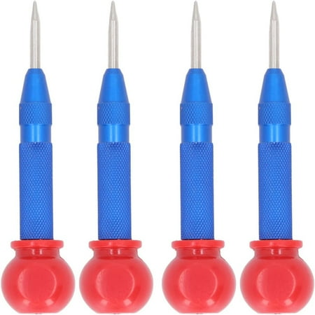 5in Automatic Center Set Hole Puncher Hand Tool for Metal Wood Window and Glass - Ideal for Positioning Steel Aluminum Iron PVC and Wood - 4pc
5in Automatic Center Set Hole Puncher Hand Tool for Metal Wood Window and Glass - Ideal for Positioning Steel Aluminum Iron PVC and Wood - 4pc