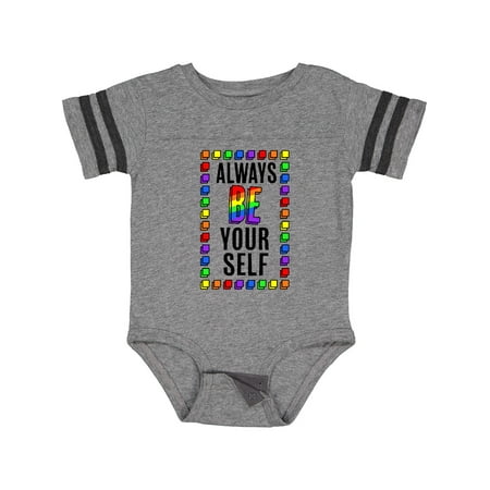 Inktastic Always Be Yourself- LGBT Rainbow Gift Baby Boy or Baby Girl Bodysuit