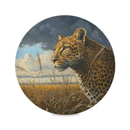 Round Plate Mat 15.4x15.4 Inchesx6 Placemat Table Mat Kitchen Mat Coffee Mat Fabric Thick Strong Wear-Resistant Heat Resistance Prairie Cartoon Jaguar 
Round Plate Mat 15.4x15.4 Inchesx6 Placemat Table Mat Kitchen Mat Coffee Mat Fabric Thick Strong Wear-Resistant Heat Resistance Prairie Cartoon Jaguar