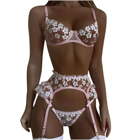 Mackneog Plus Size Underwear Women Exquisite Mesh Lingerie Bra+Garter+Briefs Set Babydoll Cut-Out Sleepwear Spandex Lace Thong Plus Size Panties
Mackneog Plus Size Underwear Women Exquisite Mesh Lingerie Bra+Garter+Briefs Set Babydoll Cut-Out Sleepwear Spandex Lace Thong Plus Size Panties