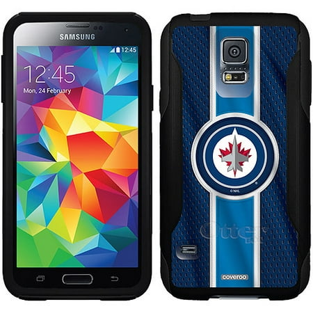 Winnipeg Jets Jersey Stripe Design on OtterBox Commuter Series Case for Samsung Galaxy S5