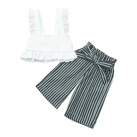 EHTMSAK Infant Baby Toddler Children Girl 2PCS Sleeveless Outfits Summer Clothing Set Tank Top and Pants Set White 9M-4Y 100
EHTMSAK Infant Baby Toddler Children Girl 2PCS Sleeveless Outfits Summer Clothing Set Tank Top and Pants Set White 9M-4Y 100