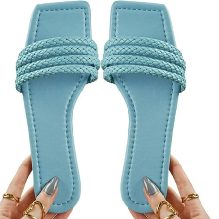Peep Toe Flat Slipper Women s PU Casual Sandals Summer Beach Supply All Match Fashionable 41 Light Blue
Peep Toe Flat Slipper Women s PU Casual Sandals Summer Beach Supply All Match Fashionable 41 Light Blue