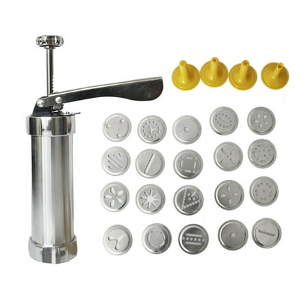 Home Biscuit Maker Biscuit Press and Cutter Set Baking Tools Manual Cookie Press and 4 Nozzles 20 Cookie Molds
Home Biscuit Maker Biscuit Press and Cutter Set Baking Tools Manual Cookie Press and 4 Nozzles 20 Cookie Molds
