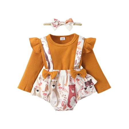 Bomotoo Newborn Buttons 3Pcs Outfit Suit Animal Print Loose Spring Autumn Outfits Photograph Elastic Waist Ruffle Top+Suspender Shorts+Headband Chocolate Color 3-6M
Bomotoo Newborn Buttons 3Pcs Outfit Suit Animal Print Loose Spring Autumn Outfits Photograph Elastic Waist Ruffle Top+Suspender Shorts+Headband Chocolate Color 3-6M