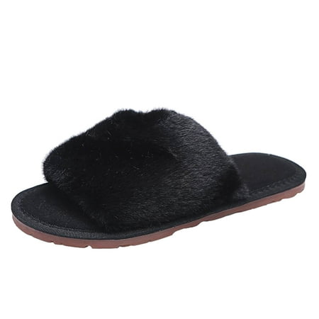 Pgeraug slippers for women Women s Fashion Solid Color Plus Size Warm And Comfortable Plush Slippers Women Shoes Black 39
Pgeraug slippers for women Women s Fashion Solid Color Plus Size Warm And Comfortable Plush Slippers Women Shoes Black 39