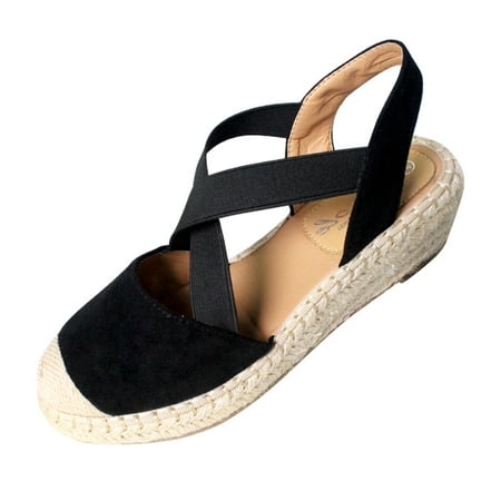 Felirenzacia Women s Ladies Cross Elastic Belt Wedges Heel Sandals Footwear Beach Shoes
Felirenzacia Women s Ladies Cross Elastic Belt Wedges Heel Sandals Footwear Beach Shoes