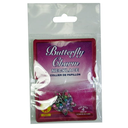Rubie's 20 Pack Girls Butterfly Charm Necklace Halloween Accessory