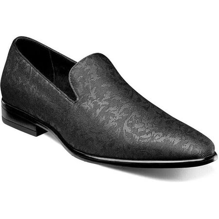 Stacy Adams Savino Plain Toe Slip On Dressy Shoes Black 25603-001
