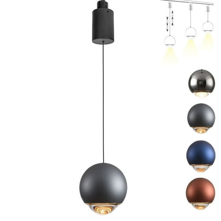 FSLiving J-Type Track Light with Focused 7W COB LED Track Spotlight Modern Globe Shape Pendant Lights Adjustable 3000K Warm White for Dining Rooms Sloped Ceiling Customizable - 1 Light (Blue) 
FSLiving J-Type Track Light with Focused 7W COB LED Track Spotlight Modern Globe Shape Pendant Lights Adjustable 3000K Warm White for Dining Rooms Sloped Ceiling Customizable - 1 Light (Blue)