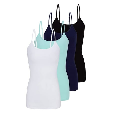 M&M SCRUBS Women s Camisole Cotton Stretch Undershirt with Adjustable Strap Tank Top 4 Pack (White Aqua True Navy Blue Black) Medium
M&M SCRUBS Women s Camisole Cotton Stretch Undershirt with Adjustable Strap Tank Top 4 Pack (White Aqua True Navy Blue Black) Medium