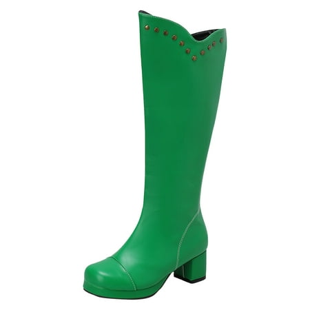 Ladies Simple Solid Color Square Toe Thick Bottom Large Size Boots Candy Color Boots Tall Boots
Ladies Simple Solid Color Square Toe Thick Bottom Large Size Boots Candy Color Boots Tall Boots