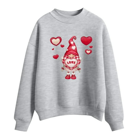 Valentine s Day Womens Loose Valentines Day Solid Color Printed Sweater Round Neck Long Sleeve Top Scrub Pullover Hoodies for Women
Valentine s Day Womens Loose Valentines Day Solid Color Printed Sweater Round Neck Long Sleeve Top Scrub Pullover Hoodies for Women
