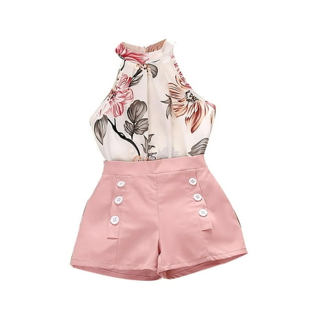 Cute Girls Outfits Baby Summer Clothes Outfit Flowers Sleeveless Top Elastic Solid Shorts Short Set 2Pcs
Cute Girls Outfits Baby Summer Clothes Outfit Flowers Sleeveless Top Elastic Solid Shorts Short Set 2Pcs