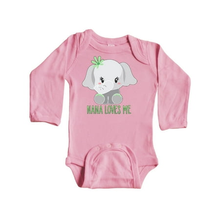 Inktastic Nana Loves Me- cute elephant Gift Baby Boy or Baby Girl Long Sleeve Bodysuit
Inktastic Nana Loves Me- cute elephant Gift Baby Boy or Baby Girl Long Sleeve Bodysuit