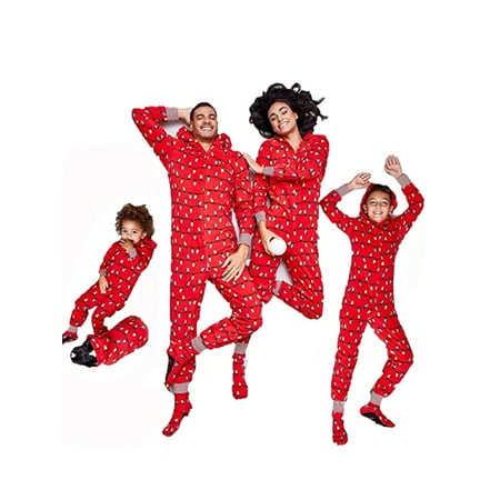 wybzd Family Matching Christmas Pajamas Set String Lights Pattern One-Piece Zip-Front Romper with Hood for Family
wybzd Family Matching Christmas Pajamas Set String Lights Pattern One-Piece Zip-Front Romper with Hood for Family