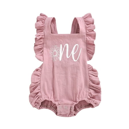 QWERTYU Newborn Infant Baby Toddler Letter Print Flutter Sleeve Sleeveless Bodysuits for Girl Summer Cotton 0-24M 100
QWERTYU Newborn Infant Baby Toddler Letter Print Flutter Sleeve Sleeveless Bodysuits for Girl Summer Cotton 0-24M 100