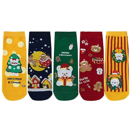 5 Pairs Xmas Socks Christmas Holiday New Year Socks for Women Girls Gifts Cute Fun Cozy Novelty Cotton Knit Crew
5 Pairs Xmas Socks Christmas Holiday New Year Socks for Women Girls Gifts Cute Fun Cozy Novelty Cotton Knit Crew
