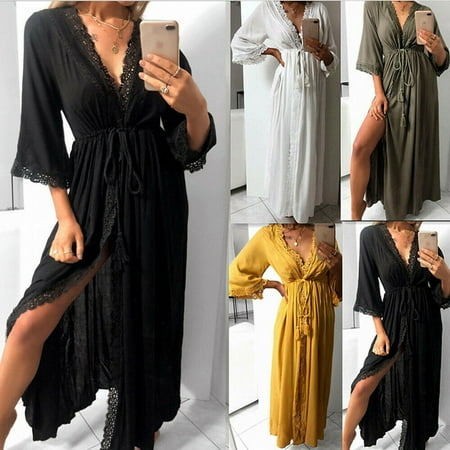 wsevypo Women s V-neck Lace Cotton Pajama Night Dress Nightgown Sleepwear Robe Sleep Dress
wsevypo Women s V-neck Lace Cotton Pajama Night Dress Nightgown Sleepwear Robe Sleep Dress