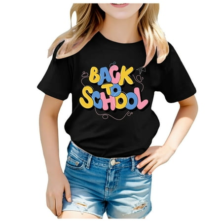 Kids School Season Back To School Season Printed Casual Short Sleeve Top T Shirt Sports Baby Girl Clothes
Kids School Season Back To School Season Printed Casual Short Sleeve Top T Shirt Sports Baby Girl Clothes
