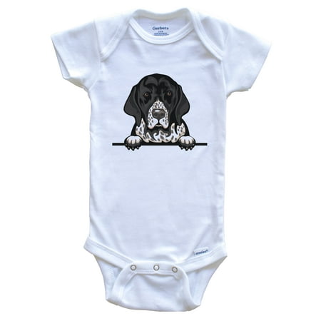 English Pointer Dog Breed Cute One Piece Baby Bodysuit 0-3 months white