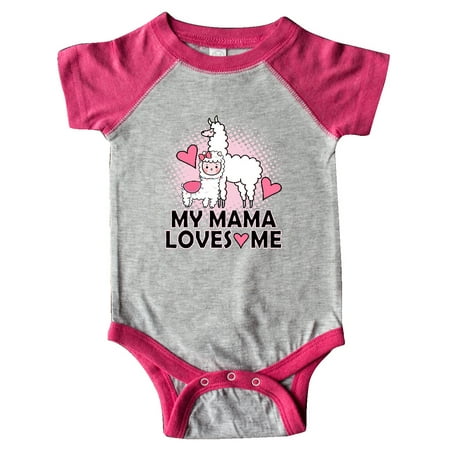 Inktastic My Mama Loves Me Llama Gift Baby Girl Bodysuit