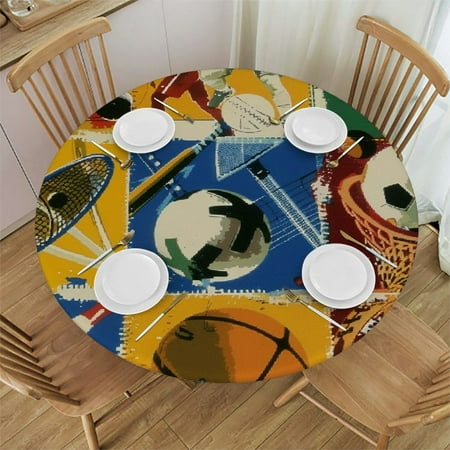 Orinice Sports Equipment Round Table Cover Stain Resistant Washable Indoor Outdoor Tablecloth Kitchen Dining Wedding Parties Full Width Single-Sided Printing 100% Polyester Fiber 46-50
Orinice Sports Equipment Round Table Cover Stain Resistant Washable Indoor Outdoor Tablecloth Kitchen Dining Wedding Parties Full Width Single-Sided Printing 100% Polyester Fiber 46-50