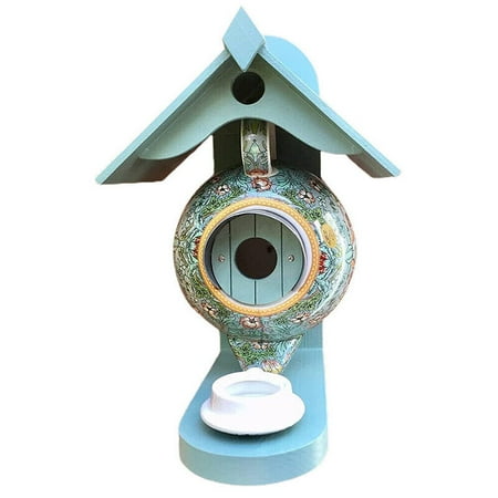 Teapot Bird House And Feeder Decor Birds Feeder Garden Hummingbirds House