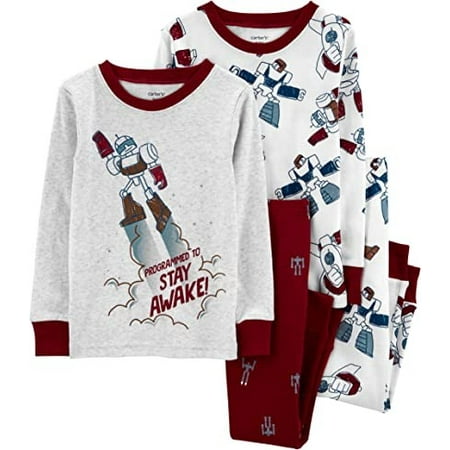 Carter s PPROGRAMMED TO STAY AWAKE Toddler Boys 4-pc. Pant Pajama Set US 2T