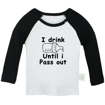 I Drink Until I Pass Out Funny T shirt For Baby Newborn Babies T-shirts Infant Tops 0-24M Kids Graphic Tees Clothing (Long Black Raglan T-shirt 12-18 Months)
I Drink Until I Pass Out Funny T shirt For Baby Newborn Babies T-shirts Infant Tops 0-24M Kids Graphic Tees Clothing (Long Black Raglan T-shirt 12-18 Months)
