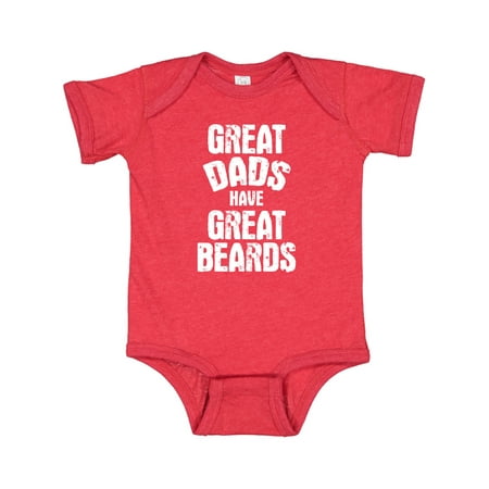 Inktastic Great Dads Have Great Beards in White Gift Baby Boy Bodysuit