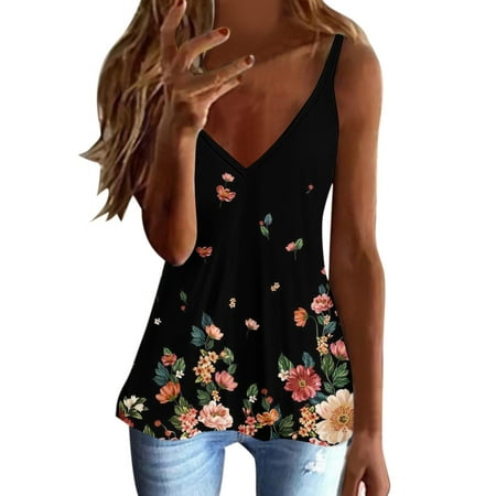 Women Floral Printing Casual V Neck Loose Spaghetti Straps Sleeveless Suspenders Shirts Blouses Tops Essential Womens Pajama Shorts Black Ripped Top Women
Women Floral Printing Casual V Neck Loose Spaghetti Straps Sleeveless Suspenders Shirts Blouses Tops Essential Womens Pajama Shorts Black Ripped Top Women