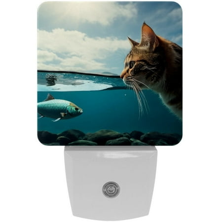 Night Light Night Lights Plug into Wall Dusk to Dawn Sensor White Led Night Light 2 Pack Nightlight for Bedroom Bathroom Hallway Kitchen Funny Animal Ocean Summer Cat and Fish
Night Light Night Lights Plug into Wall Dusk to Dawn Sensor White Led Night Light 2 Pack Nightlight for Bedroom Bathroom Hallway Kitchen Funny Animal Ocean Summer Cat and Fish