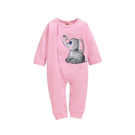NZRVAWS Baby Girls Romper Jumpsuit Onesies Bodysuit Elephant Print Long Sleeve Round Neck Single Breasted Design Romper 6-9 Months Pink
NZRVAWS Baby Girls Romper Jumpsuit Onesies Bodysuit Elephant Print Long Sleeve Round Neck Single Breasted Design Romper 6-9 Months Pink