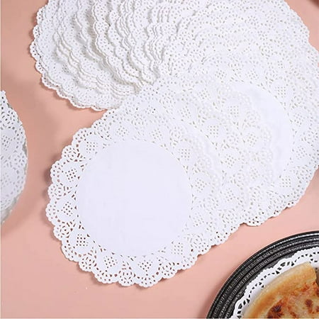10 inch Round Paper Doilies/Lace Paper Placemats/Disposable Greaseproof Doilies White Pack of 100
10 inch Round Paper Doilies/Lace Paper Placemats/Disposable Greaseproof Doilies White Pack of 100
