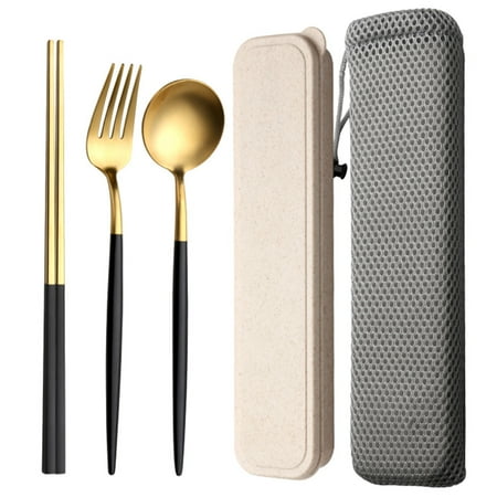 Stainless Steel Chopsticks Spoons Durable Simple Portable Gift Spoons Chopsticks for Man Woman (1 Pair of Chopsticks 1pcs Fork 1
Stainless Steel Chopsticks Spoons Durable Simple Portable Gift Spoons Chopsticks for Man Woman (1 Pair of Chopsticks 1pcs Fork 1