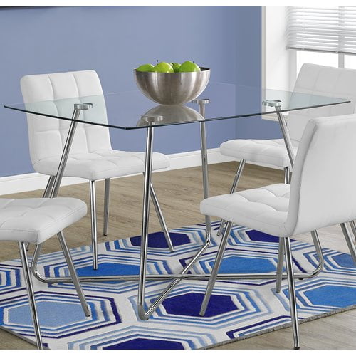 Monarch Dining Table 36"X 48" / Chrome With 8MM Tempered Glass