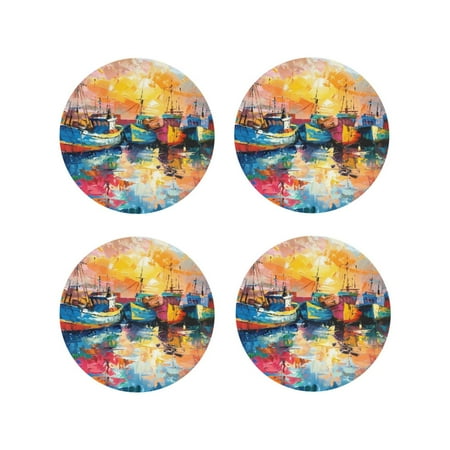 Leather Coasters with Heat-resistant for Drinks Colorful Fishing Boats -标题2 Round Shape
Leather Coasters with Heat-resistant for Drinks Colorful Fishing Boats -标题2 Round Shape