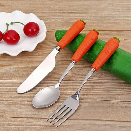 Yedhsi Flatware Sets 3PCS Cute Carrot Stainless Steel Child Dinnerware Flatware Cutlery Fork Spoon
Yedhsi Flatware Sets 3PCS Cute Carrot Stainless Steel Child Dinnerware Flatware Cutlery Fork Spoon