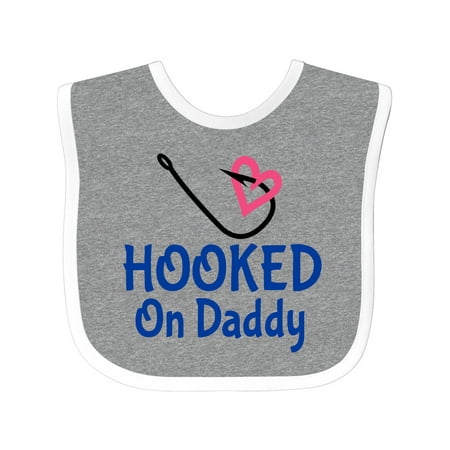 Inktastic Fishing Hooked on Daddy Gift Baby Boy or Baby Girl Bib