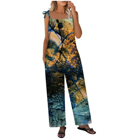 Women s Casual Solid Sleeveless Jumpsuit Leisure Yoga Workout Gym Leggings Overalls Drawstring Elastic Waist Loose Summer Romper
Women s Casual Solid Sleeveless Jumpsuit Leisure Yoga Workout Gym Leggings Overalls Drawstring Elastic Waist Loose Summer Romper