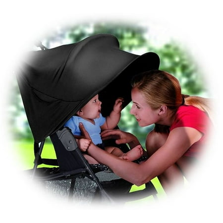 RayShadei UV Protective Stroller Shade Improves Sun Protection for Strollers, Joggers and Prams Black