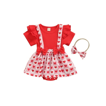 jaweiw Valentine s Day Baby Girls Romper Heart Print Suspender Splicing Short Sleeve Jumpsuit Headband
jaweiw Valentine s Day Baby Girls Romper Heart Print Suspender Splicing Short Sleeve Jumpsuit Headband