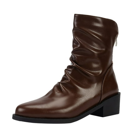 Eudgs Women s Autumn/winter Fashion Leather Leather Back Zipper Mid Calf Boots Temperament Beautiful Boots Mid Calf Boots for Women Low Heel Mid Calf Winter Boots Suede Boots for Women Mid Calf Tall
Eudgs Women s Autumn/winter Fashion Leather Leather Back Zipper Mid Calf Boots Temperament Beautiful Boots Mid Calf Boots for Women Low Heel Mid Calf Winter Boots Suede Boots for Women Mid Calf Tall