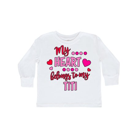 Inktastic My Heart Belongs to my Titi Gift Toddler Boy or Toddler Girl Long Sleeve T-Shirt
Inktastic My Heart Belongs to my Titi Gift Toddler Boy or Toddler Girl Long Sleeve T-Shirt