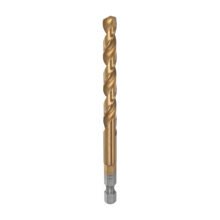 Uxcell Hex Shank Drill Bit 7.5mm M35 High Speed Steel Titanium Coated Twist Drill Bit 110mm Long with 1/4 Shank
Uxcell Hex Shank Drill Bit 7.5mm M35 High Speed Steel Titanium Coated Twist Drill Bit 110mm Long with 1/4 Shank